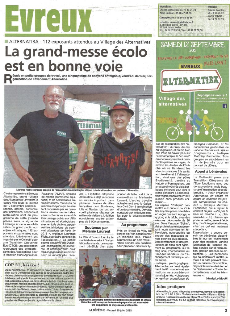 Article dépêche 10.07.15